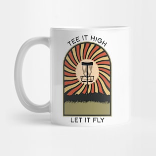 Tee It High Let It Fly | Disc Golf Vintage Retro Arch Mountains Mug